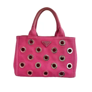 Prada Pink Canvas Gromet Beg