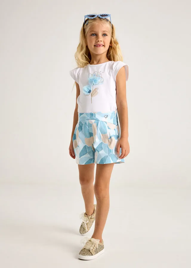 PRE ORDER - NEW SS25 Mayoral Girls Shorts Set 3002/3905 blue 52/22