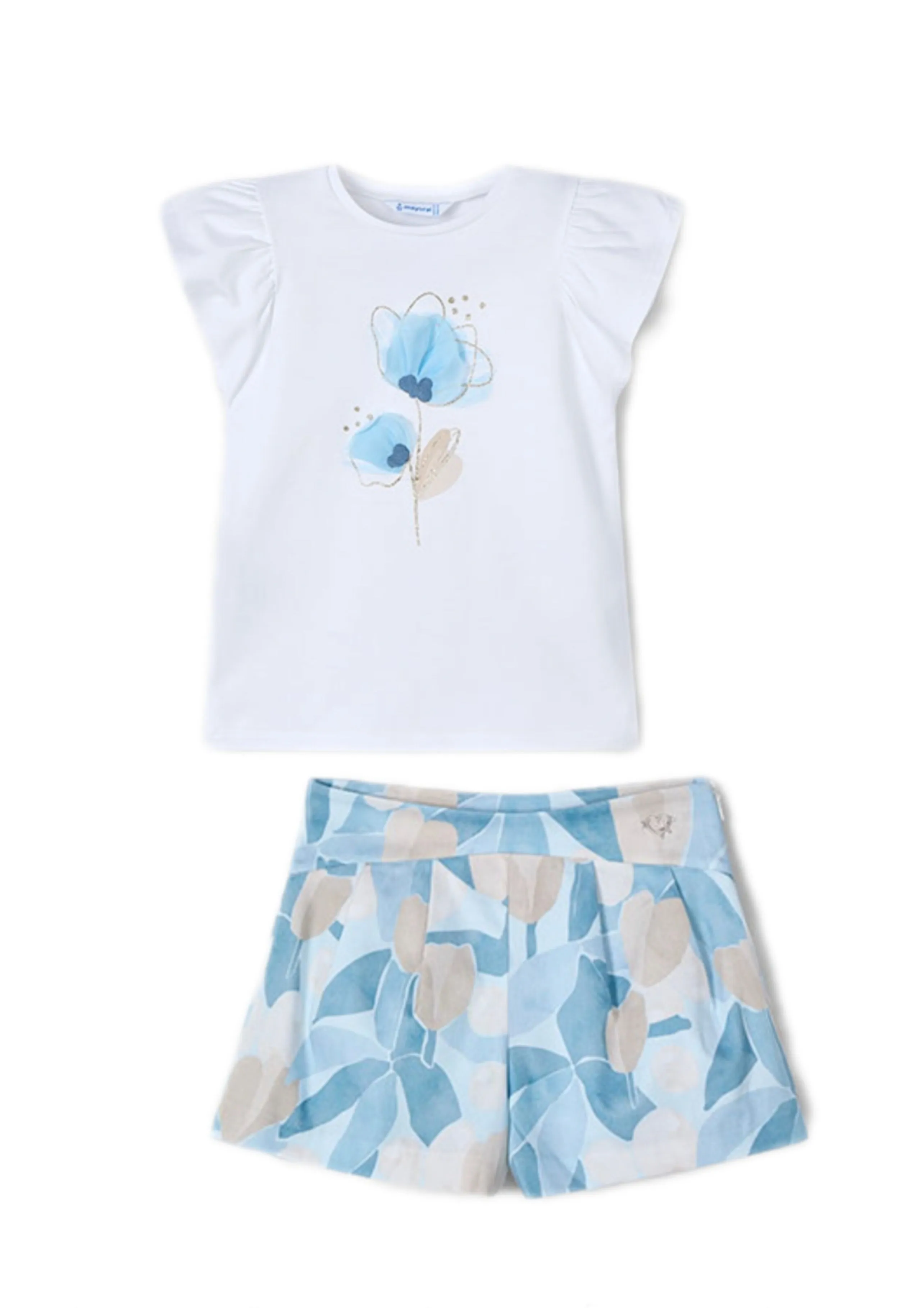 PRE ORDER - NEW SS25 Mayoral Girls Shorts Set 3002/3905 blue 52/22