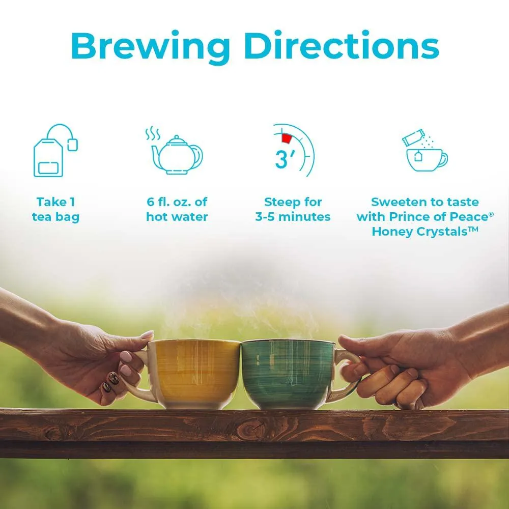 Prince of Peace Organic Oolong Tea, 20 Tea Bags 100% Organic Black Tea Unsweetened Black Tea Lower Caffeine Alternative to Coffee Herbal Health Benefits