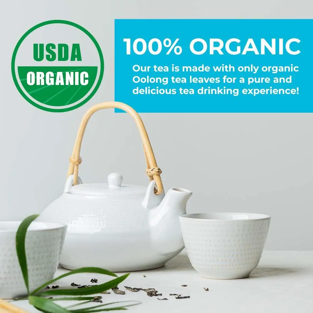 Prince of Peace Organic Oolong Tea, 20 Tea Bags 100% Organic Black Tea Unsweetened Black Tea Lower Caffeine Alternative to Coffee Herbal Health Benefits