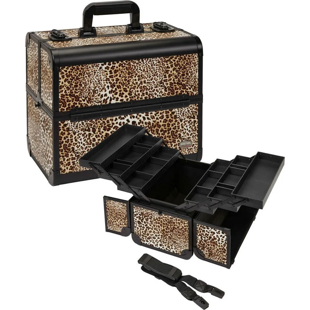 Professional Makeup Train Case W/ 3 Tier Dividing Tray