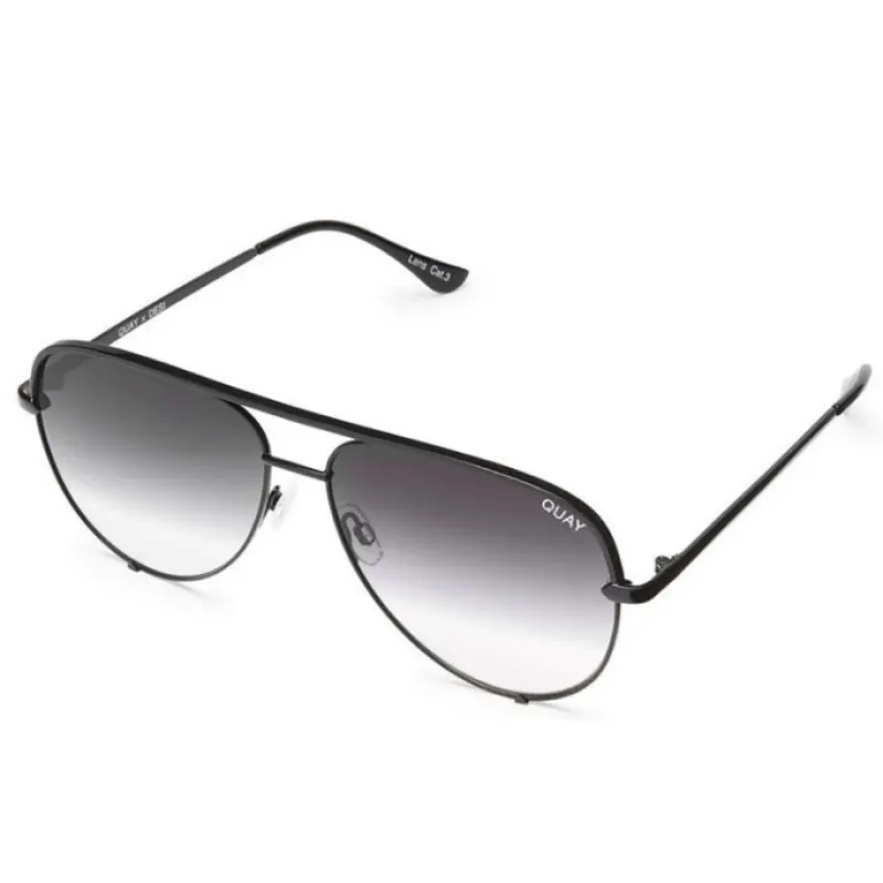 Quay Australia High Key Sunglasses - Black/Silver