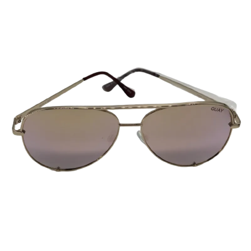 Quay Australia High Key Sunglasses - Gold/Gold