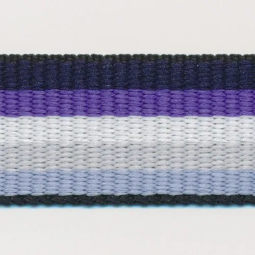 Rainbow Stripe Grosgrain Ribbon #8 Purple Mix