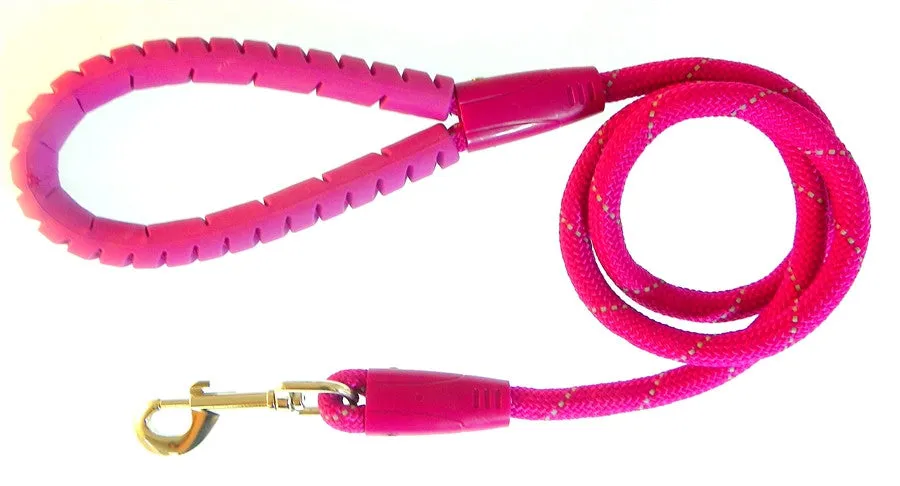 Reflective Rope Leash with Rubber Grip Handle