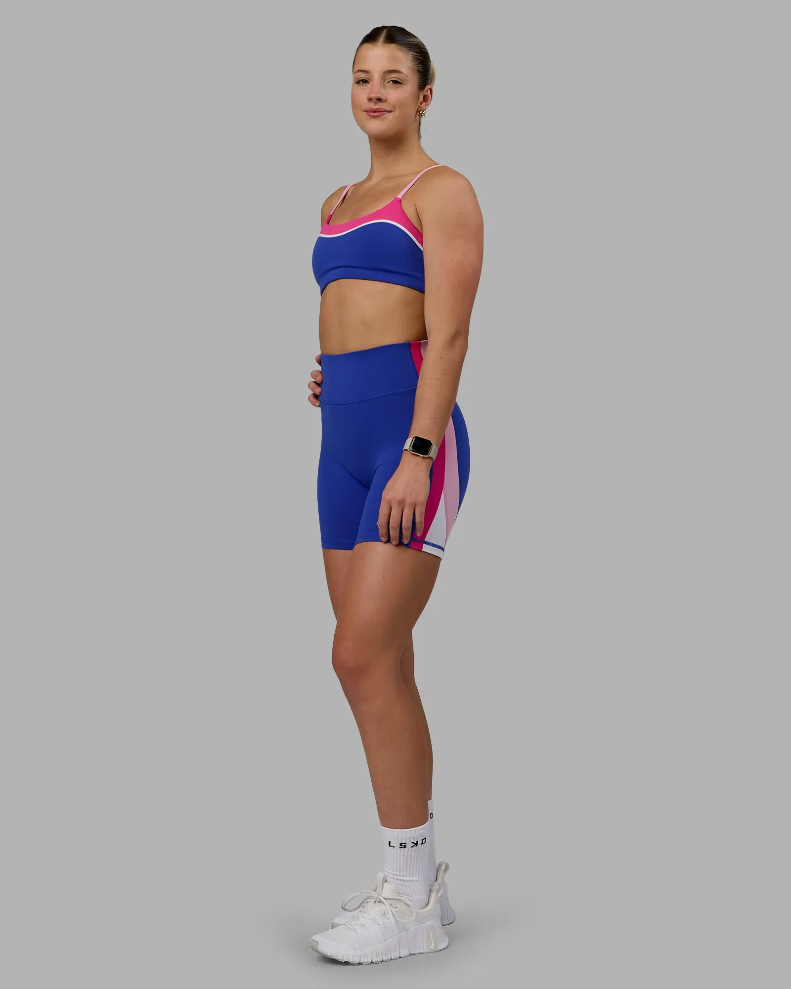 Revitalise Mid Short Tights - Power Cobalt-Fuchsia Pink