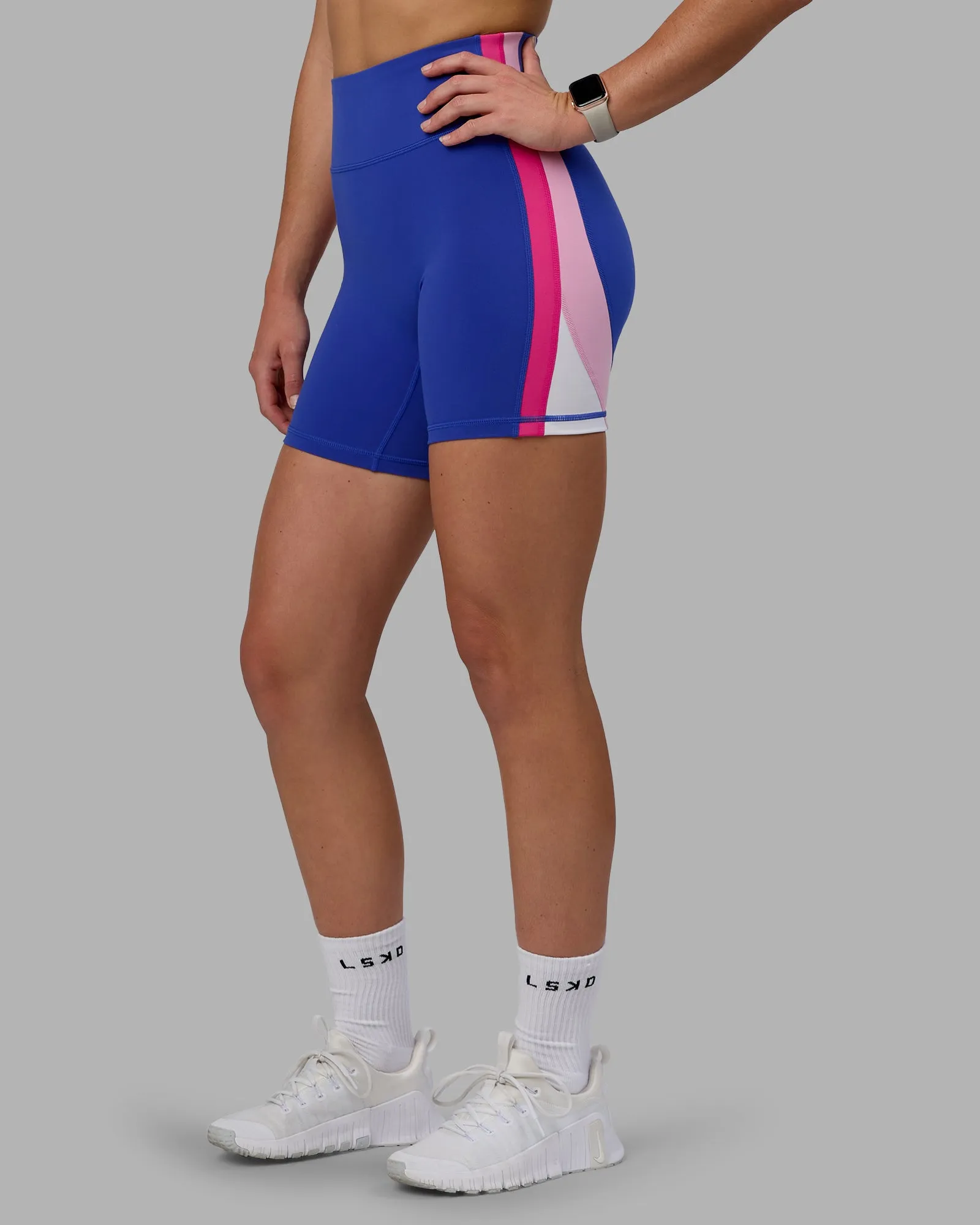 Revitalise Mid Short Tights - Power Cobalt-Fuchsia Pink