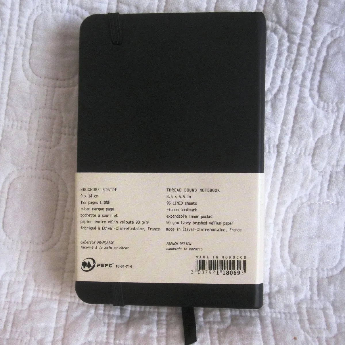 Rhodia Hardcover Small Journal, Lined Pages, Pocket and Elastic Band