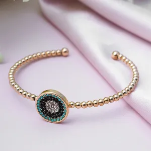 Round Evil Eye Cuff Bracelet