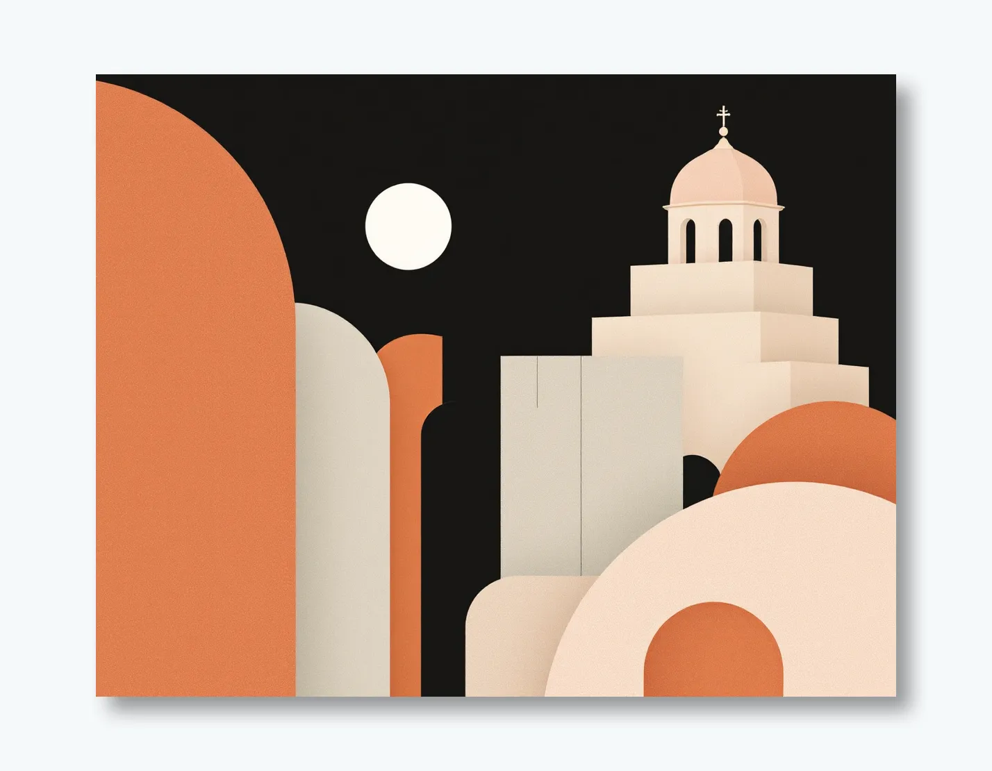 Serene Architectural Harmony Wall Art Poster