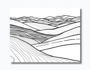 Serene Minimalist Landscape Wall Art Poster