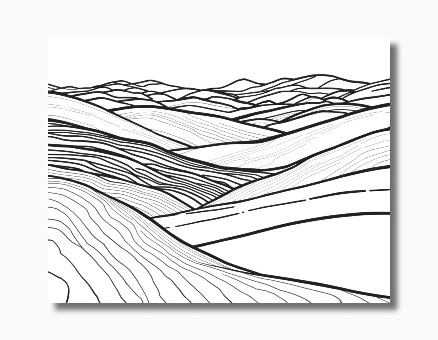 Serene Minimalist Landscape Wall Art Poster