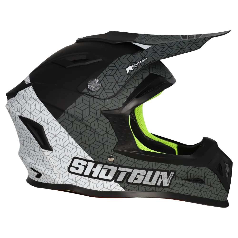 Sg1 Ultra  Prism Motorcycle Helmet Matt Black / Grey / White