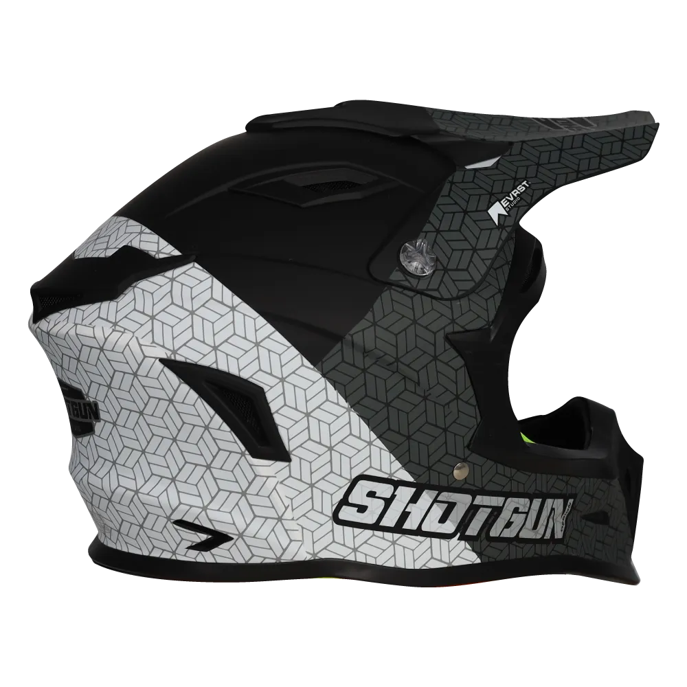Sg1 Ultra  Prism Motorcycle Helmet Matt Black / Grey / White