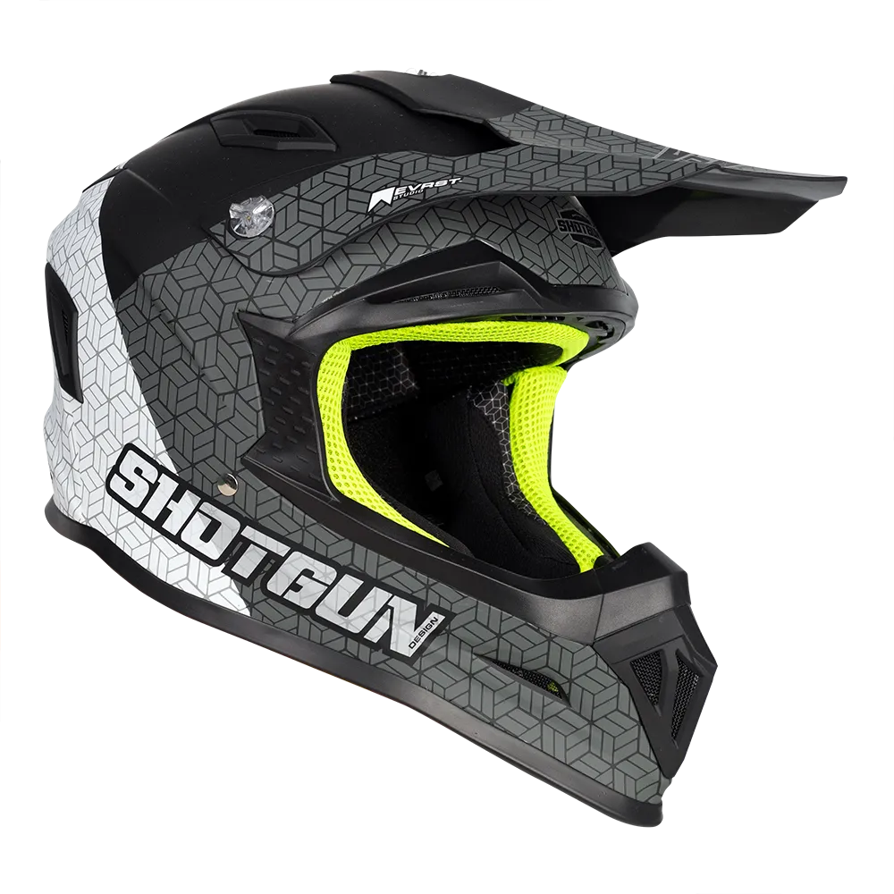 Sg1 Ultra  Prism Motorcycle Helmet Matt Black / Grey / White