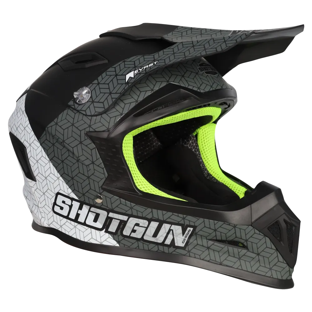 Sg1 Ultra  Prism Motorcycle Helmet Matt Black / Grey / White
