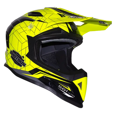 Sg1 Ultra Shotgun Motorcycle Helmet Gloss Neon / Yellow