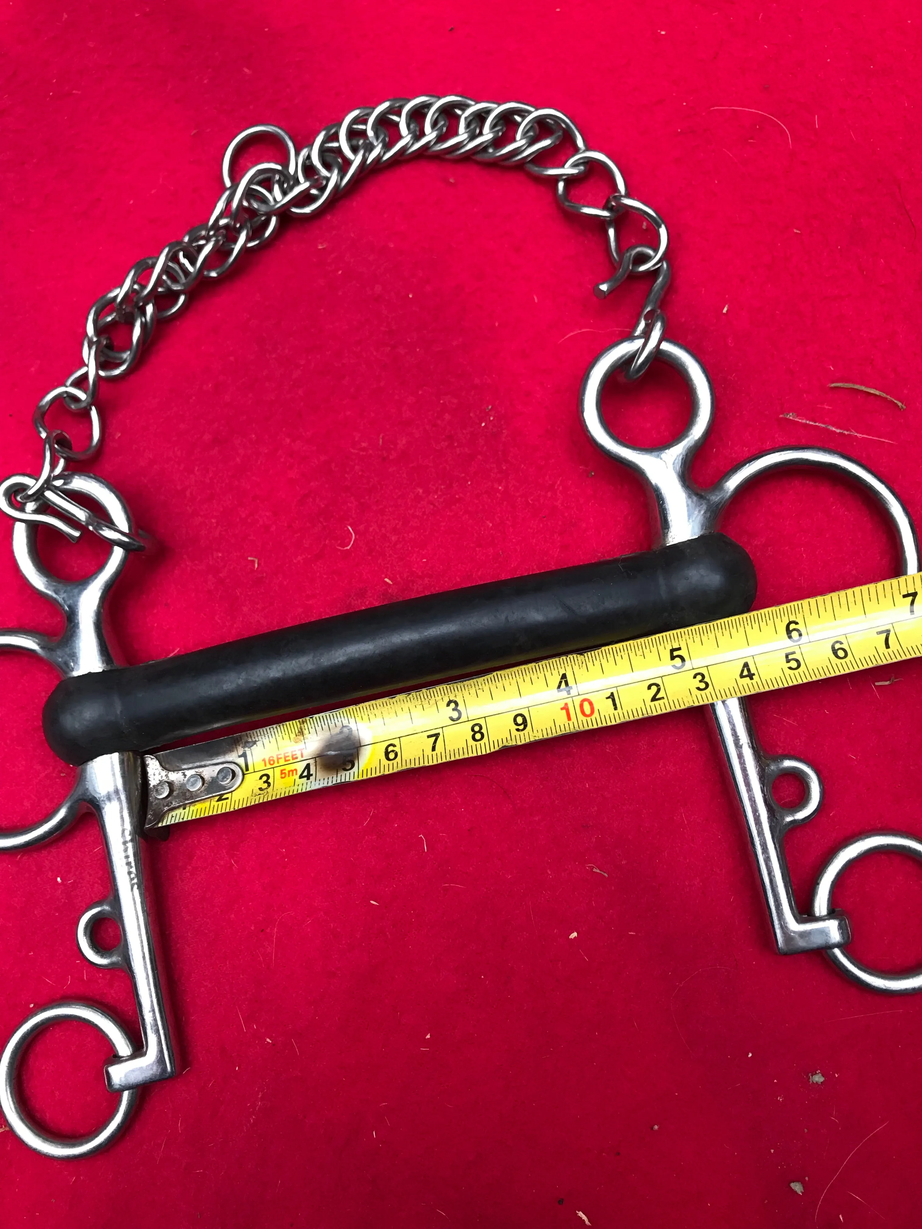 shires 5” rubber pelham with chain FREE POSTAGE
