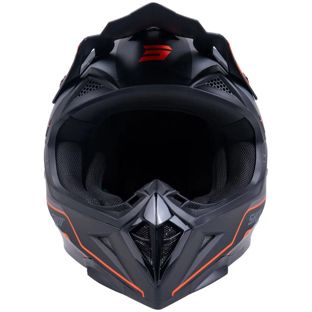 Shot - 2025 Pulse Lines Black/Grey/Orange Helmet