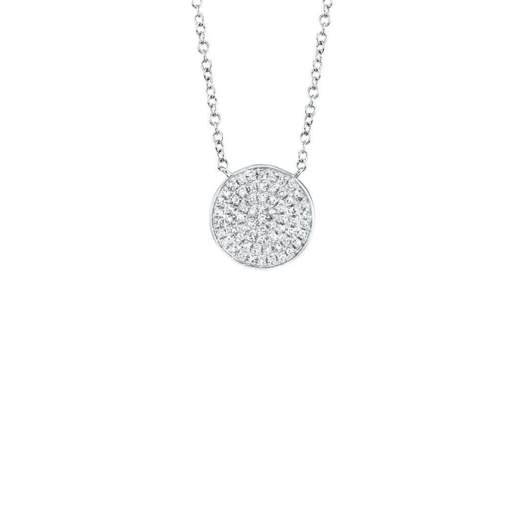 Shy Creation Pave Diamond Circle Necklace