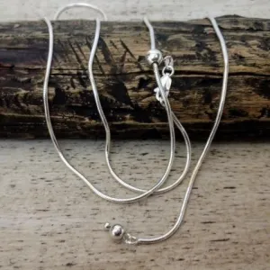 Sliding Adjustable Chain | Sterling Silver Specialty Chain | Womens