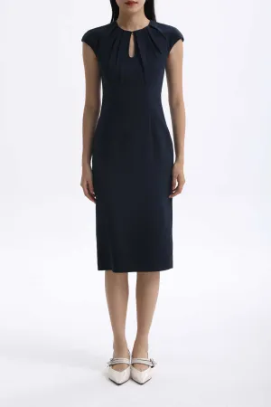 SLIM FIT ACETATE DRESS