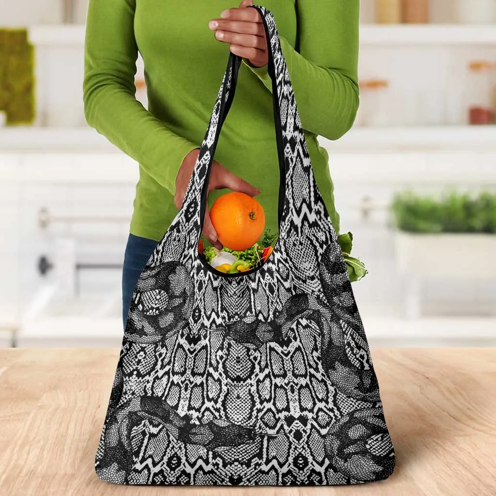 Snake African Skin Animals Pattern Grocery Bag LT15
