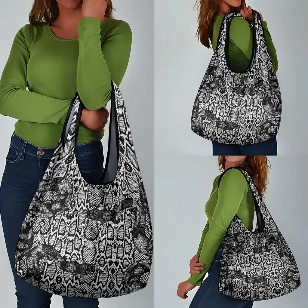 Snake African Skin Animals Pattern Grocery Bag LT15