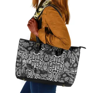 Snake African Skin Animals Pattern Leather Tote Bag LT15