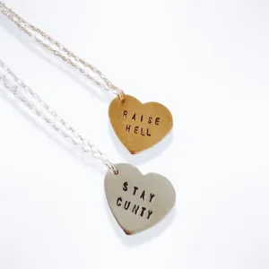 Snarky Heart Charm Necklace