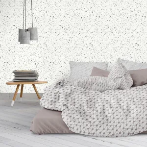 Spatter Black On White BB431 Self-Adhesive Wallpaper