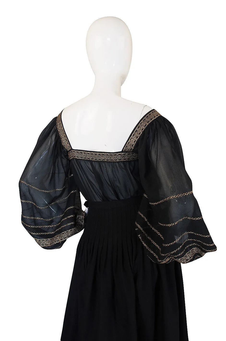 S/S 1977 Yves Saint Laurent Peasant Top & Skirt