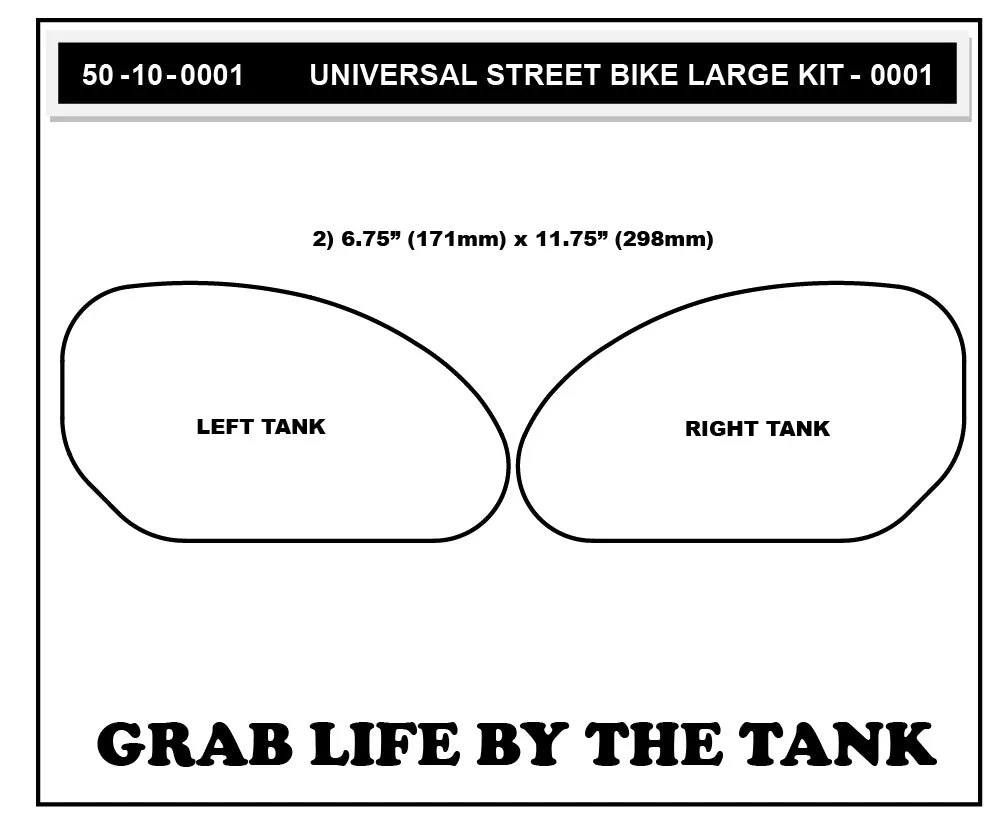 Stompgrip - Universal Street Bike: Large Sport Bike Tank Grips (0001)