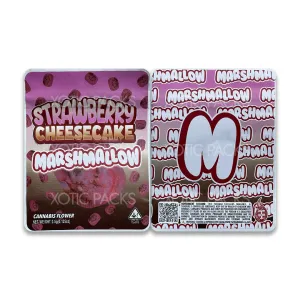 Strawberry Cheesecake Mylar Bag 3.5 Grams with Labels and Stickers