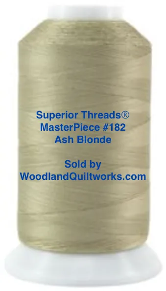 Superior Threads® MasterPiece #182 Ash Blonde #50/3-Ply 2,500 Yard Cone.