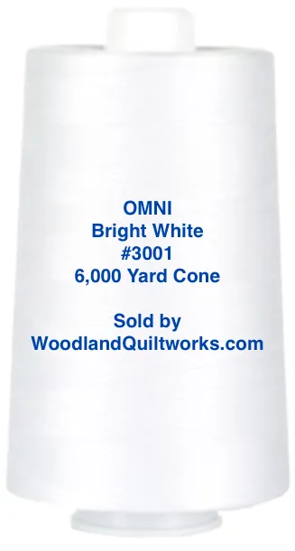 Superior Threads® OMNI™ #3001 Bright White 6,000 Yard Cone