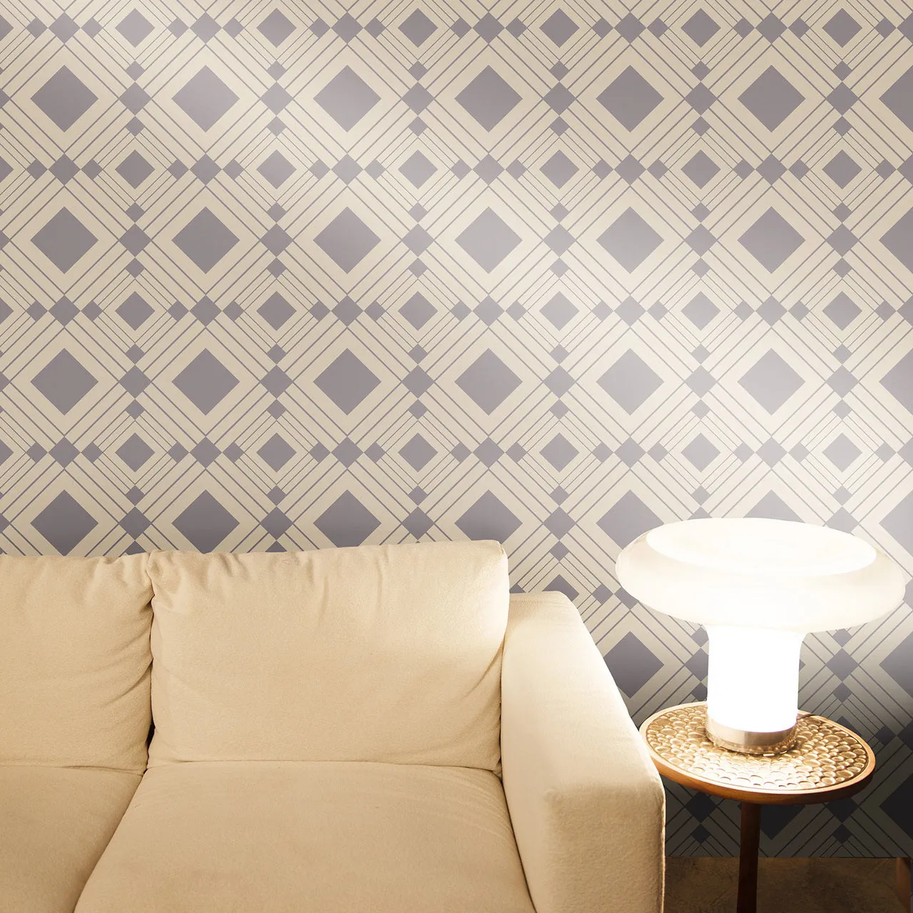 Taupe DI052 Diamond Self-Adhesive Wallpaper