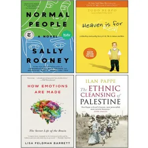 The Ethnic Cleansing of Palestine, Normal People, How Emotions Are Made, Heaven is for Real 4 Books Collection Set