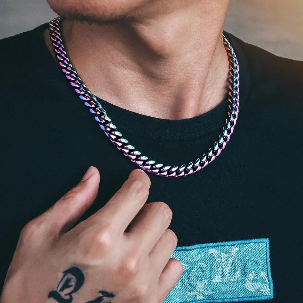 The Rainbow Bridge® - 10mm Rainbow Miami Cuban Link Chain