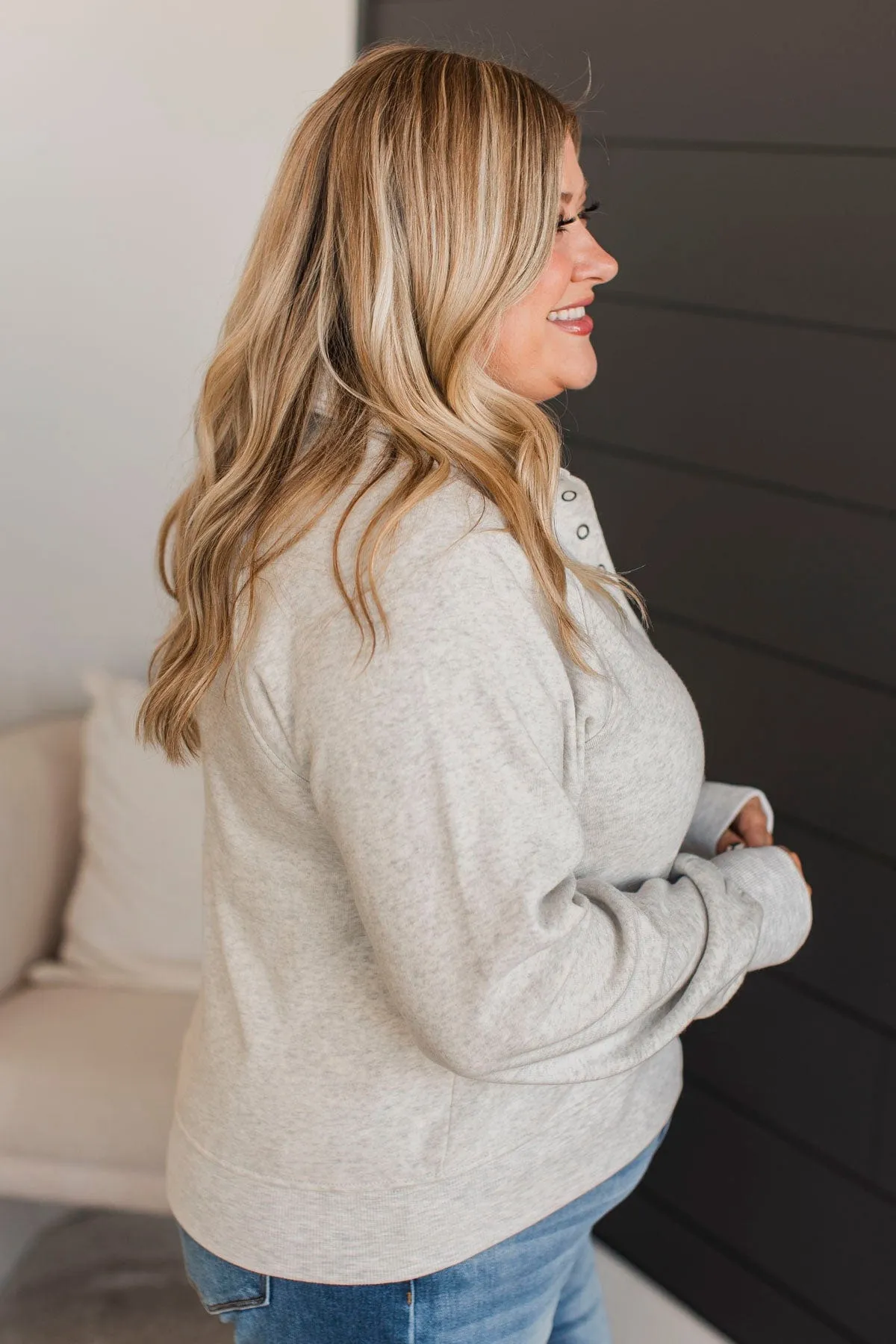 Thread & Supply Enviable Style Pullover- Heather Grey