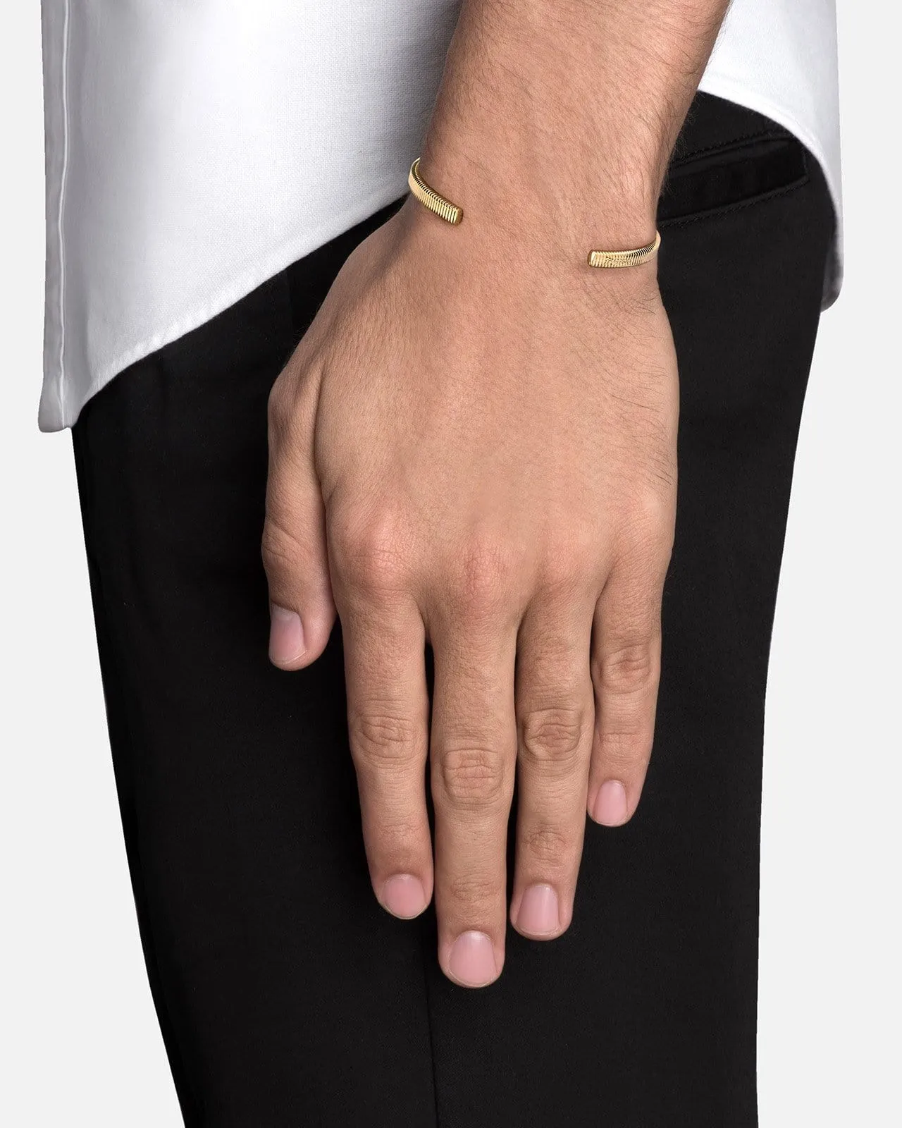 Thread Cuff, 14k Gold