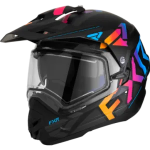 Torque X Team Helmet W/ Electric Shield and Sun Shade, Spectrum