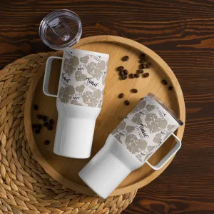 Travel Mug with a handle, Hot/Cold Beverage, Travel Mug, Gift