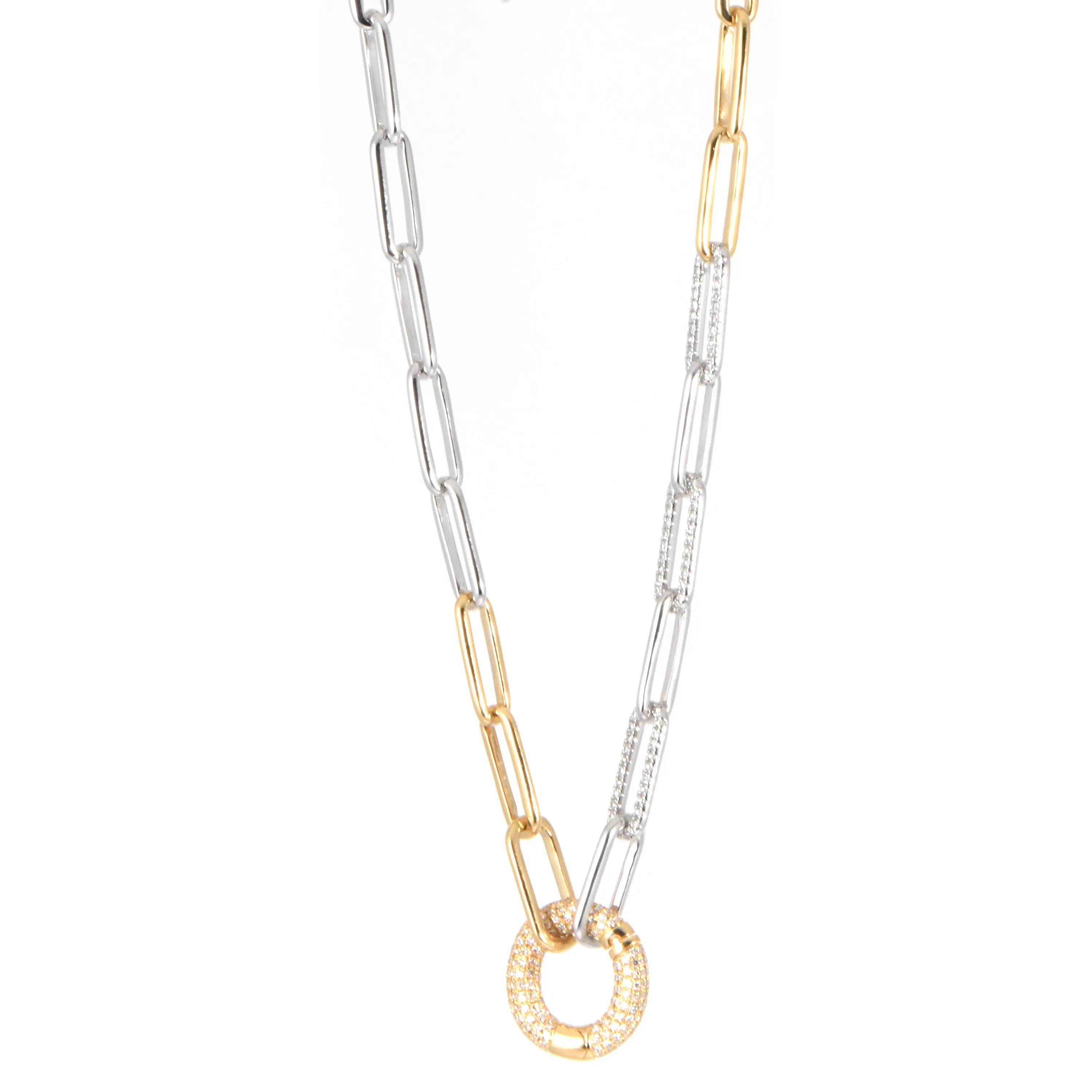 Tricolor Paperclip Chain