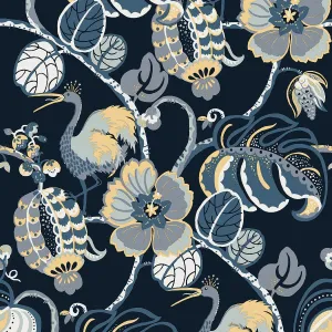 Tropical Fete Azure Blue Self-Adhesive TR416 Wallpaper