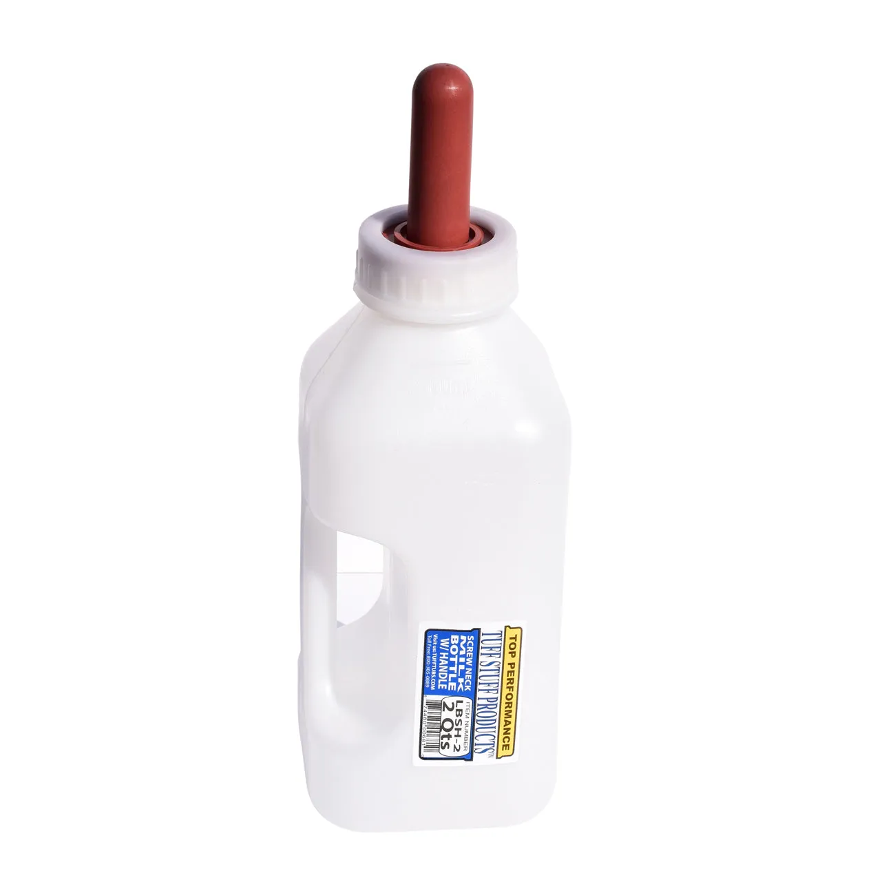 Tuff Stuff milk bottle screw type w/ handle 2qts