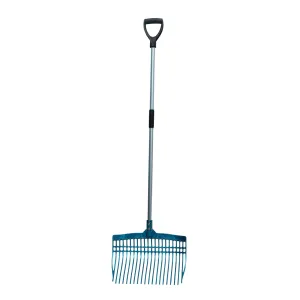 Tuff Stuff super rake w/ aluminum handle - aqua