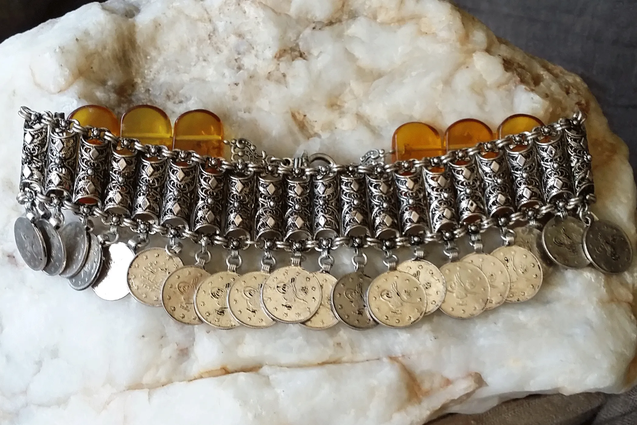 Turkish Gambit / Designer Jewelry Artisan Amber Stone Boho Hypoallergenic 925 Silver Necklace Natural Amber Unique Tribal