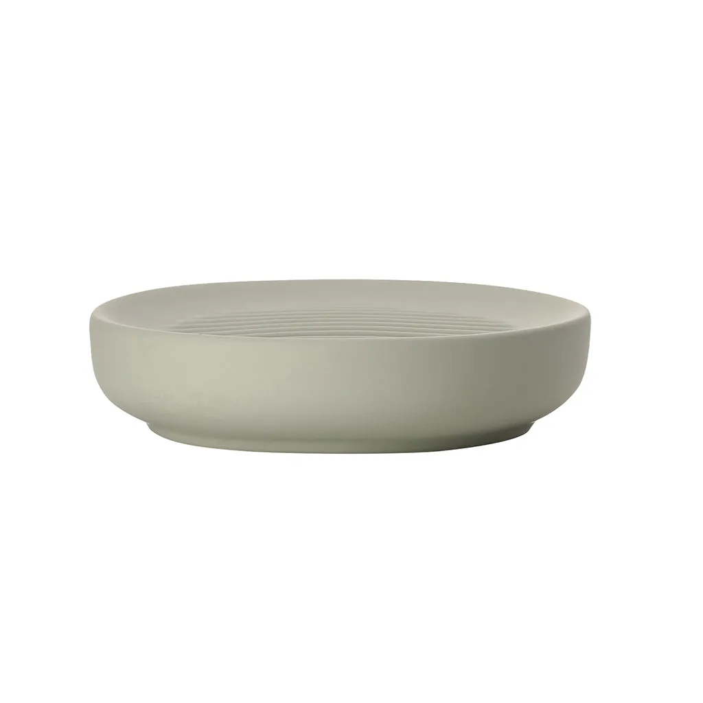 Ume Bathroom Accessories Set - Free Standing - Stoneware/Eucalyptus